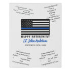 Thin Blue Line Police Retirement Guest Book Sign