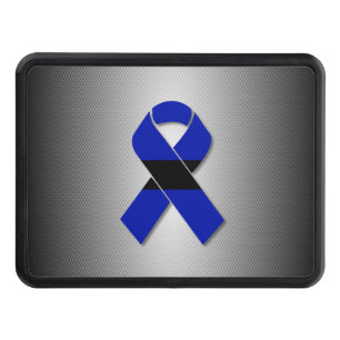 Thin Blue Line Police Ribbon Hitch Cover