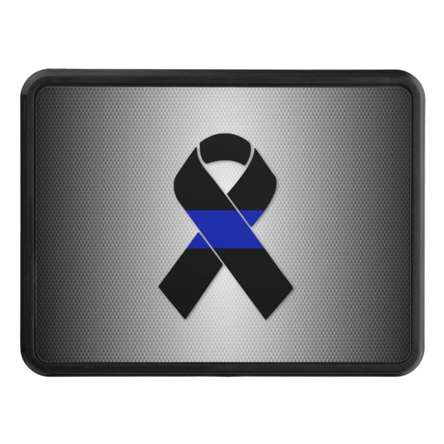 Thin Blue Line Police Ribbon Hitch Cover (Front)