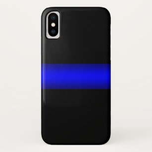 Thin Blue Line Police Support iPhone X Case
