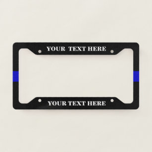 Thin blue line Police Support License Plate Frame