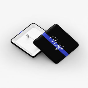 Thin Blue Line: Police Wife 2 Inch Square Button
