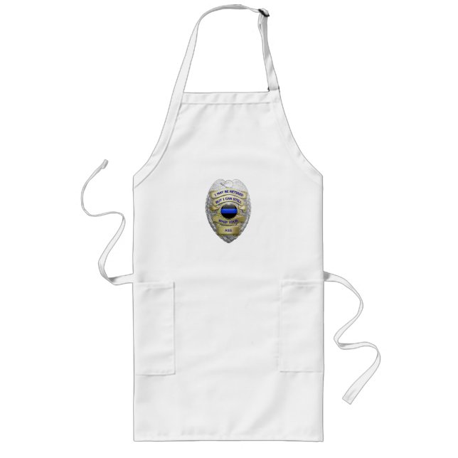 Thin Blue Line - Retired Police Long Apron (Front)