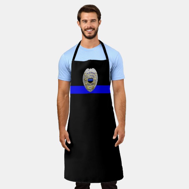 Thin Blue Line - Retired Police Long Apron (Worn)