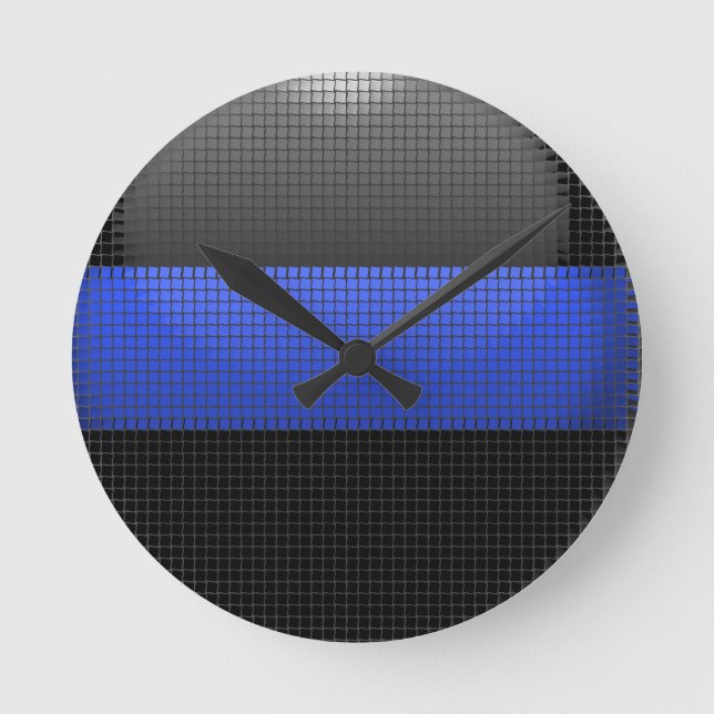 Thin Blue Line Round Clock (Front)