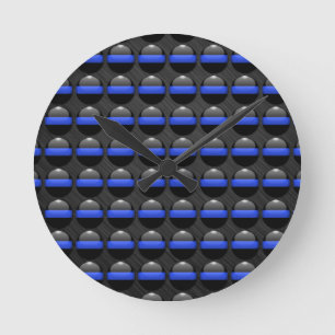 Thin Blue Line Round Clock
