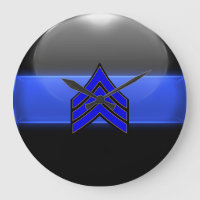 Thin Blue Line - Sergeant Stripes Rank Insignia