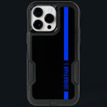 Thin Blue Line Serviceman Custom Name<br><div class="desc">Featuring a clever yet minimal look that will turn heads, this iPhone Case is branded with the custom name of the service team member integrated into the classic thin blue line stripe. The thin blue line is a token representation of the US police force. If your name is shorter or...</div>