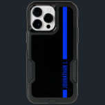 Thin Blue Line Serviceman Custom Name<br><div class="desc">Featuring a clever yet minimal look that will turn heads, this iPhone Case is branded with the custom name of the service team member integrated into the classic thin blue line stripe. The thin blue line is a token representation of the US police force. If your name is shorter or...</div>
