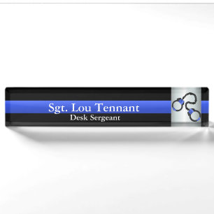 Thin Blue Line - Shackled to the Brotherhood Nameplate