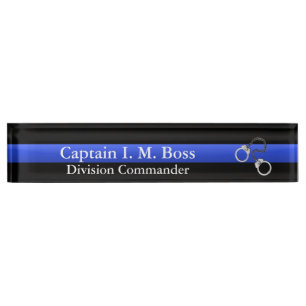 Thin Blue Line - Shackles Desk Nameplate