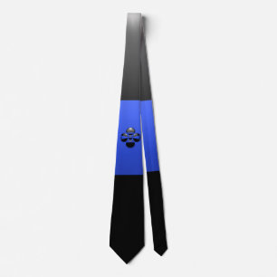 Thin Blue Line Shamrock Buttons Tie