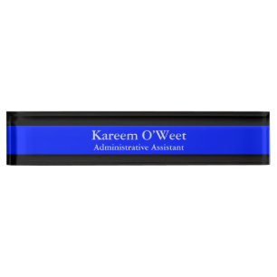 Thin Blue Line - Simple Design Name Plate