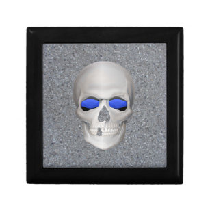 Thin Blue Line Skull Gift Box