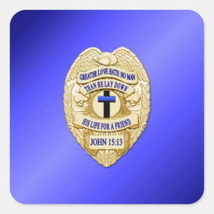 Thin Blue Line Square Sticker