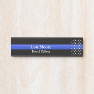 Thin Blue Line - Stars Door Sign