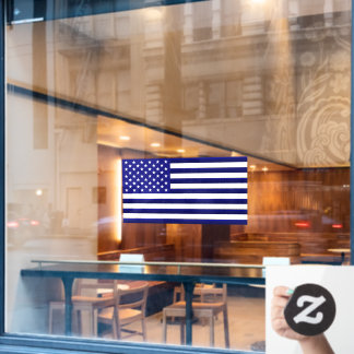 Thin Blue Line Support Flag Window Cling