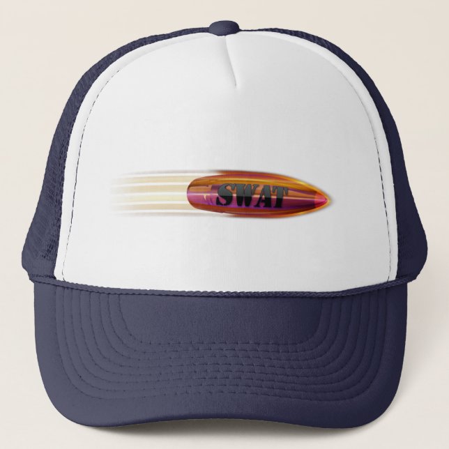 Thin Blue Line - SWAT Bullet Trucker Hat (Front)