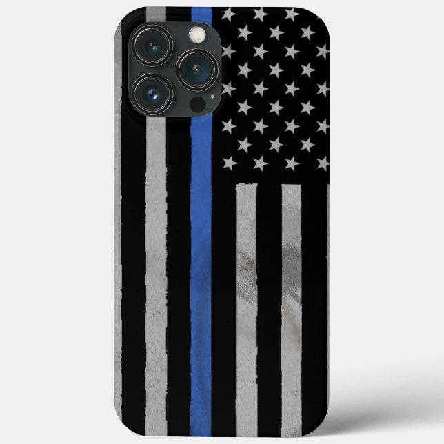 Thin Blue Line Tattered Distressed Flag Case-Mate  Case-Mate iPhone Case (Back)