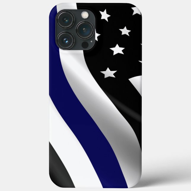 Thin Blue Line Tattered Distressed Flag Case-Mate  iPhone Case (Back)