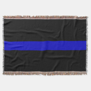Thin Blue Line Throw Blanket