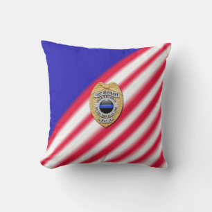 Thin Blue Line Throw Pillow