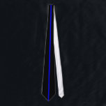 Thin Blue Line Tie<br><div class="desc">Thin blue line tie is the tie for law enforcement personel all over the country. Simple but well known design reminds us of our sworn duty to protect and serve while keeping the peace.</div>
