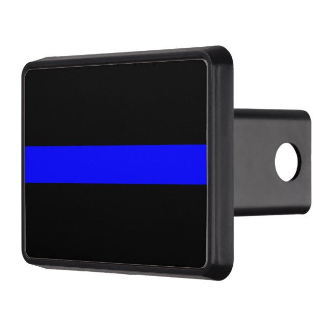 Thin Blue Line Trailer Hitch Cover (Left)