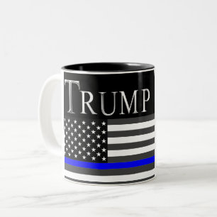 Thin Blue Line Two-Tone Coffee Mug