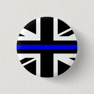 Thin Blue Line - UK 1 Inch Round Button