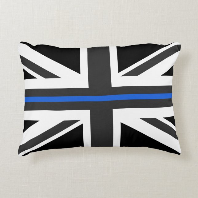 Thin Blue Line UK Flag Accent Pillow (Front)