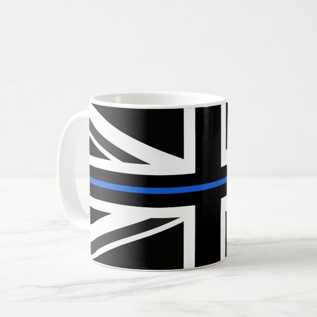 Thin Blue Line UK Flag Coffee Mug (Front Left)