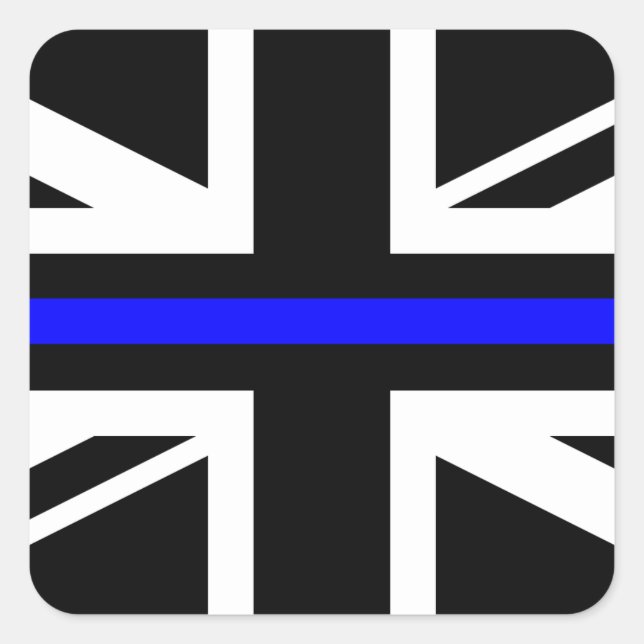 Thin Blue Line - UK Square Sticker (Front)
