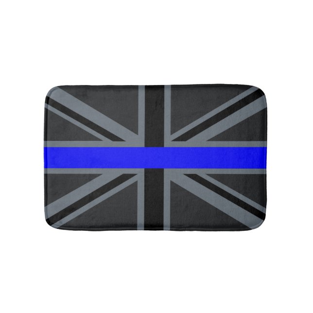 Thin Blue Line Union Jack Design Bath Mat (Front)