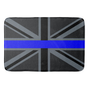 Thin Blue Line Union Jack Design Bath Mat