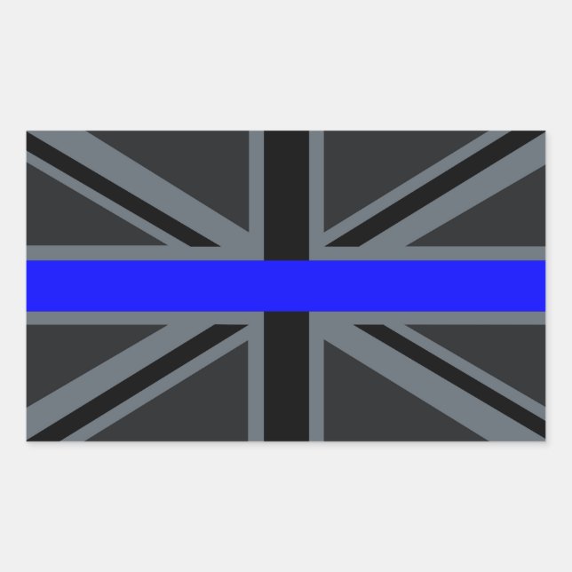 Thin Blue Line Union Jack Design Sticker (Front)