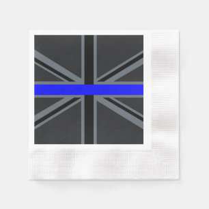 Thin Blue Line Union Jack Napkin