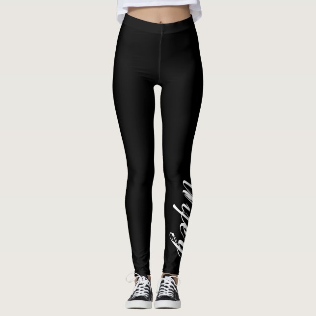 Thin Blue Line Wifey Leggings Law Enforcement (Front)