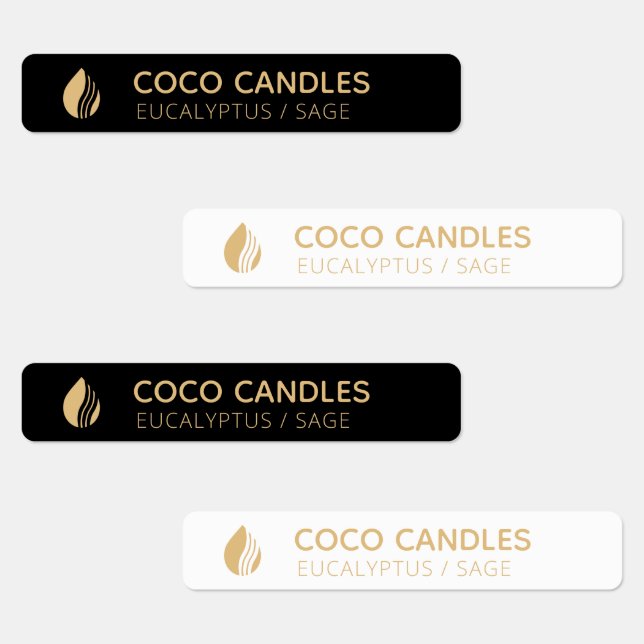 Thin Candle Logo Label   (Group)
