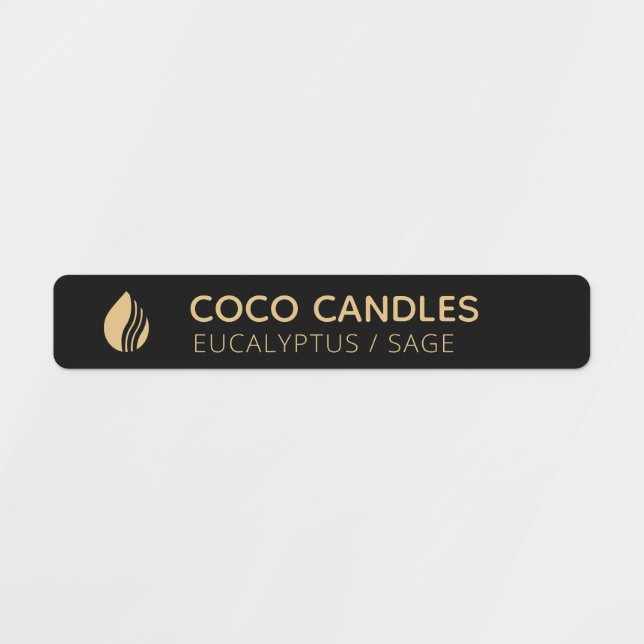 Thin Candle Logo Label   (Design 1)