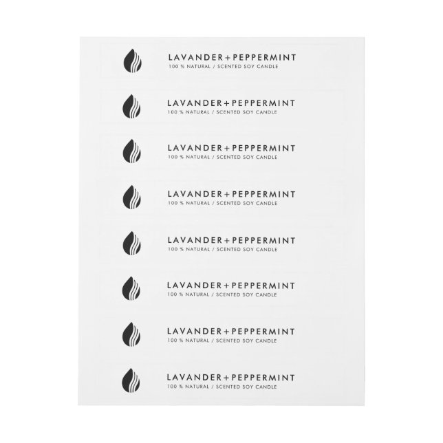 Thin Candle Logo Label Tamper-Proof Seal (Sheet)