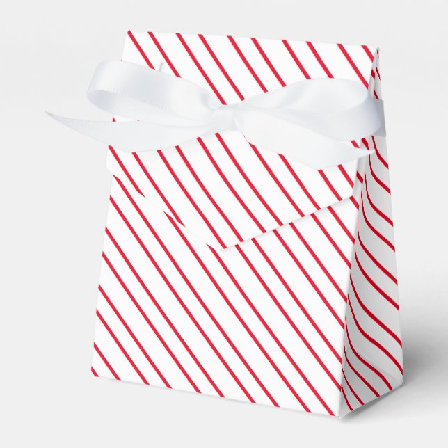 Thin Candy Striped Valentine Favour Box (Front Side)