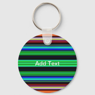 Thin Colorful Stripes - 1 Keychain