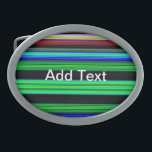 Thin Colourful Stripes - 1 Belt Buckle<br><div class="desc">Custom design product with a colourful pattern. Personalize this template with your artwork. Transfer this design to any item.</div>