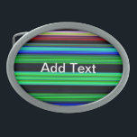 Thin Colourful Stripes - 1 Belt Buckle<br><div class="desc">Custom design product with a colourful pattern. Personalize this template with your artwork. Transfer this design to any item.</div>