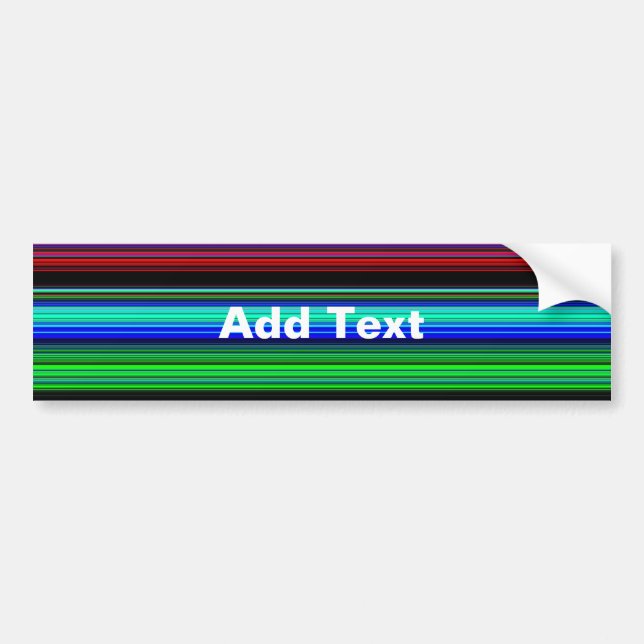 Thin Colourful Stripes - 1 Bumper Sticker (Front)