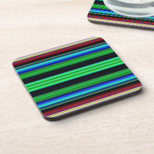 Thin Colourful Stripes - 1 Coaster