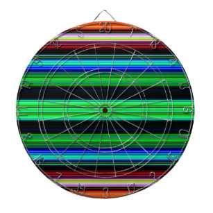 Thin Colourful Stripes - 1 Dartboard
