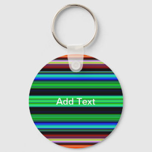 Thin Colourful Stripes - 1 Keychain