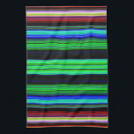 Thin Colourful Stripes - 1 Kitchen Towel<br><div class="desc">Custom design product with a colourful pattern. Personalize this template with your artwork. Transfer this design to any item.</div>